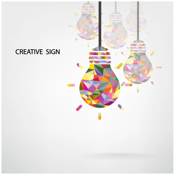 Bombilla creativa Concepto de idea — Vector de stock