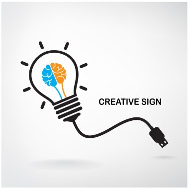 Creative light bulb sign
