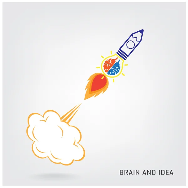 Concepto de idea de cerebro creativo — Vector de stock