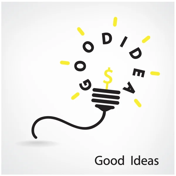 Creative light bulb Idea concept — Stock Vector