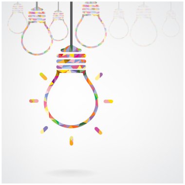 Creative light bulb Idea concept 