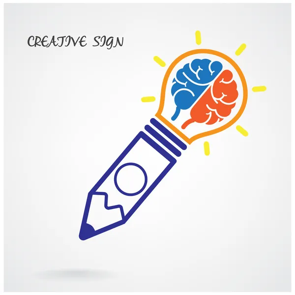 Creative brain Idea concept background design — Stock Vector
