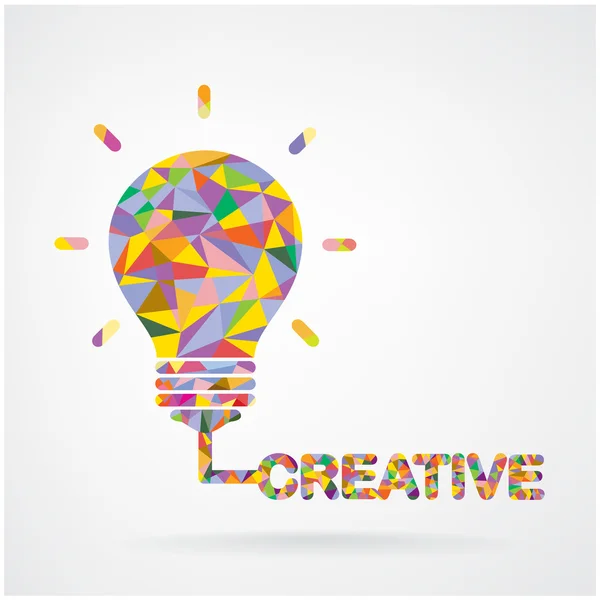 Lampadina creativa Idea concept background  . — Vettoriale Stock