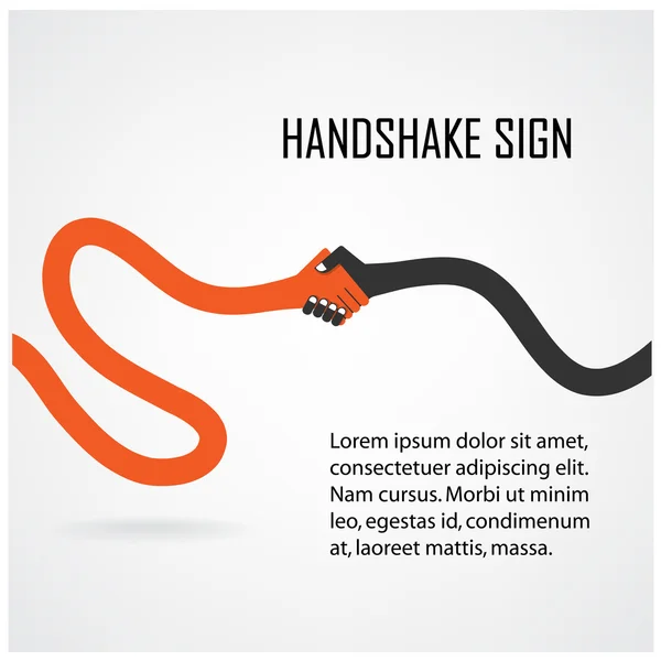 Handshake abstract sign — Wektor stockowy
