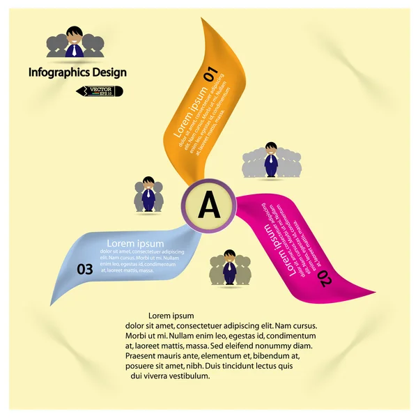 Banner de opciones de infografías limpias . — Vector de stock