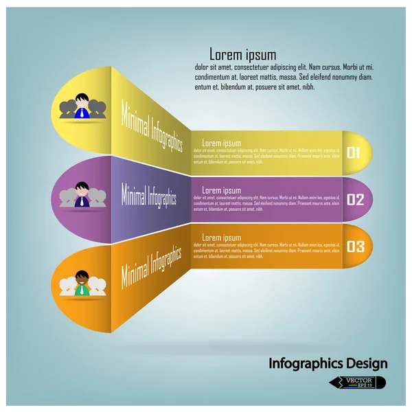 Tiszta infographics lehetőségek banner. — Stock Vector
