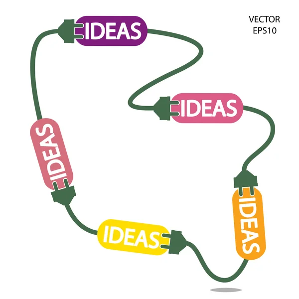 Idea charging — Stock Vector