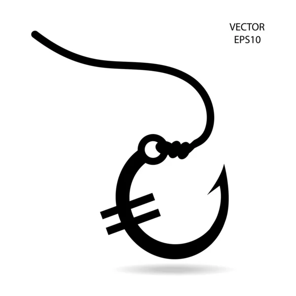 Gancho de pesca icono — Vector de stock