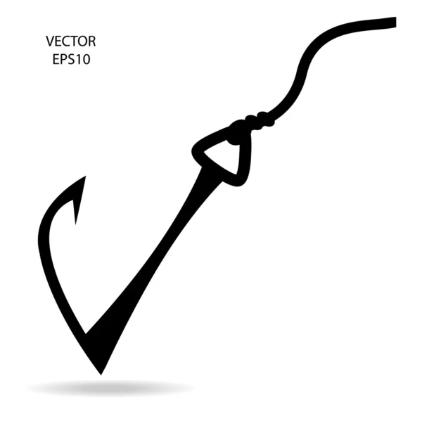 Ikona rybářského háku — Stockový vektor