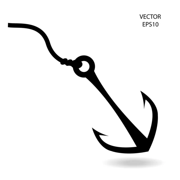 Gancho de pesca icono — Vector de stock