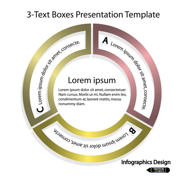 Infografica cerchio opzioni banner — Vettoriale Stock