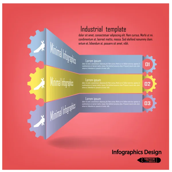 Bannière d'options d'infographie colorée — Image vectorielle