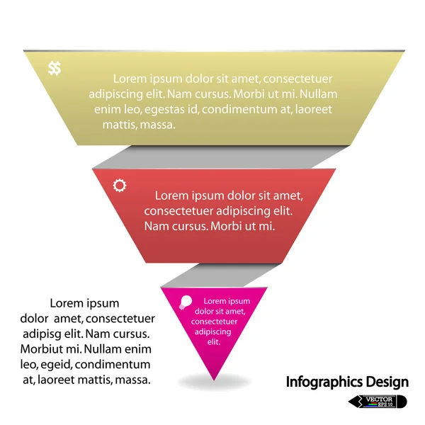 Bannière d'options d'infographie colorée — Image vectorielle