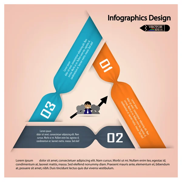 Moderní barevné infografiky možnosti nápis. — Stockový vektor