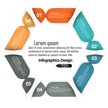 renkli infographics seçenekleri afiş.