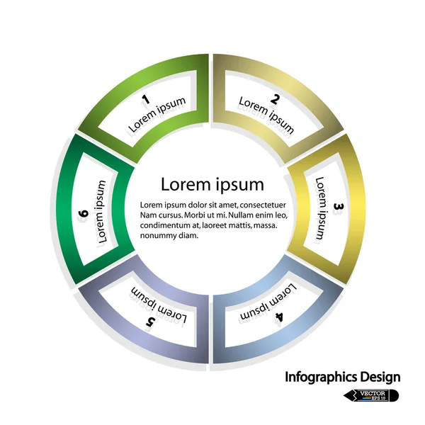 Cercle infographie options bannière — Image vectorielle