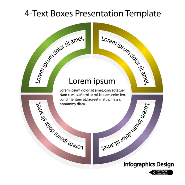 Cercle infographie options bannière — Image vectorielle