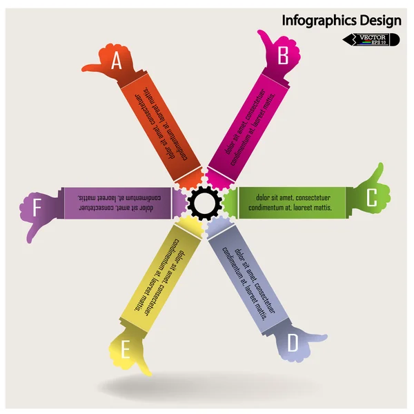 Banner de opciones de infografías coloridas . — Vector de stock