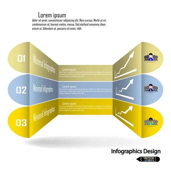 Kleurrijke infographics opties banner. — Stockvector