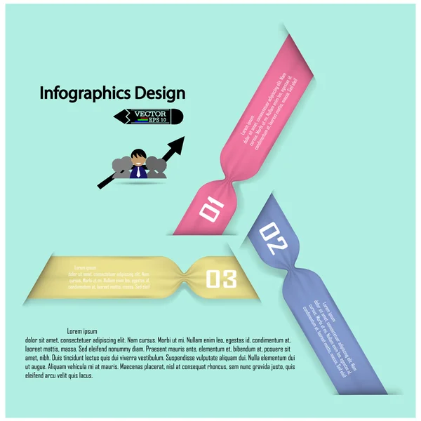Färgglada infographics alternativ banner. — Stock vektor