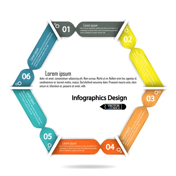 Banner de opções de infográficos coloridos . —  Vetores de Stock