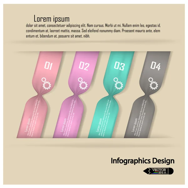 Kleurrijke infographics opties banner. — Stockvector