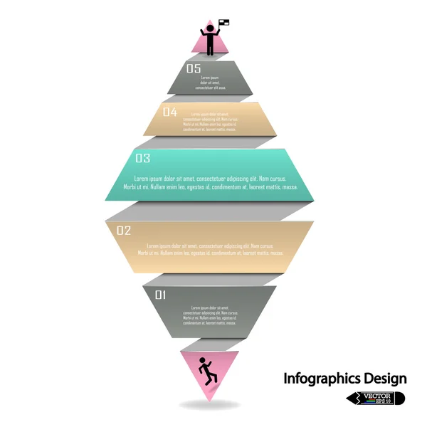 Banner de opciones de infografías coloridas . — Vector de stock