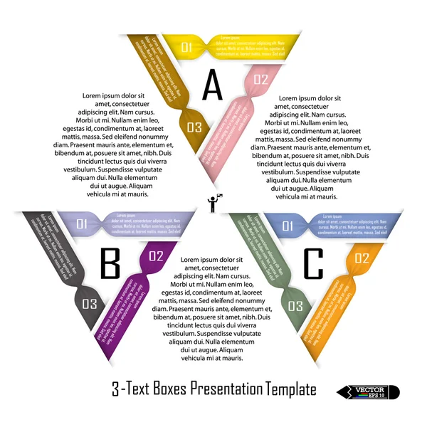 Bannière d'options d'infographie colorée . — Image vectorielle