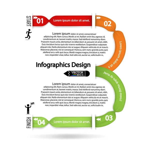 Banner de opciones de infografías coloridas — Archivo Imágenes Vectoriales