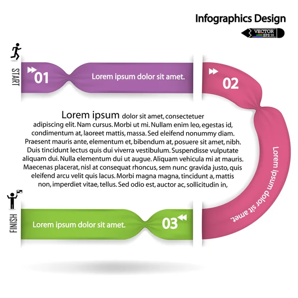 Spanduk opsi infografis berwarna - Stok Vektor