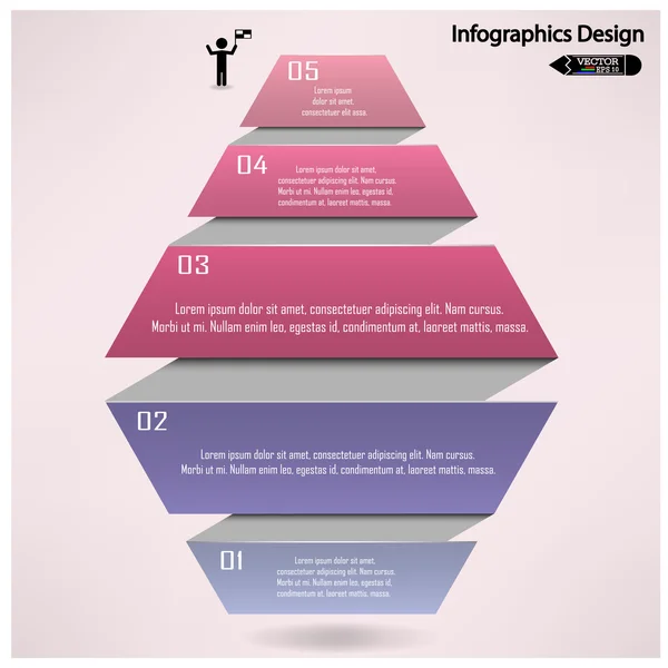 Banner de opciones de infografías coloridas . — Vector de stock