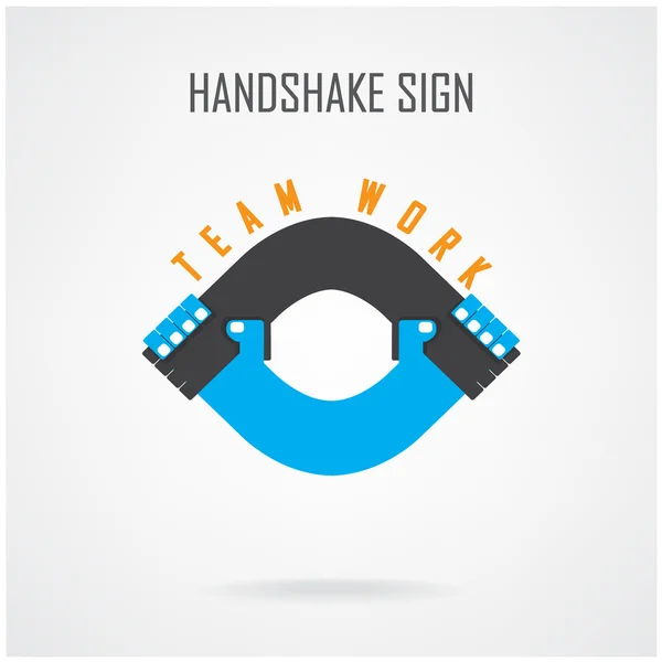 Handshake abstract sign vector design template. — Stock Vector