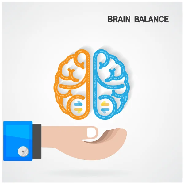 Brain balance concept — Stock Vector