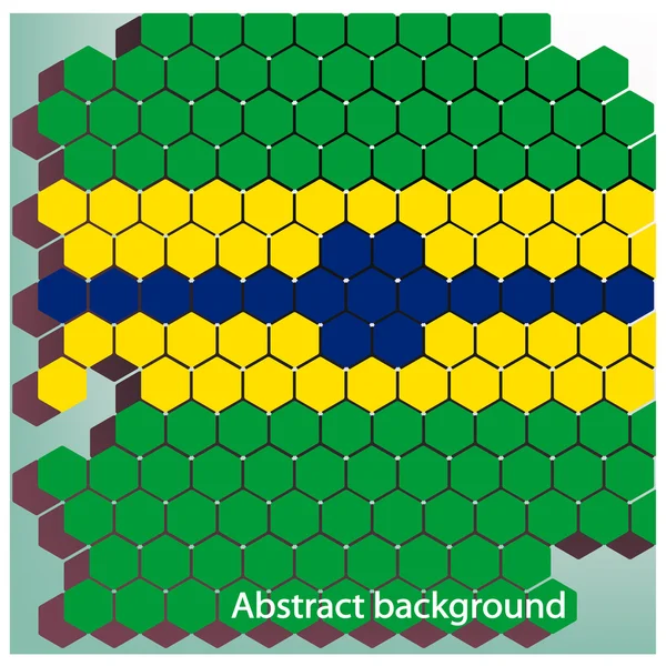 Vektorové pozadí šestiúhelník v Brazílii příznak konceptu. — Stockový vektor
