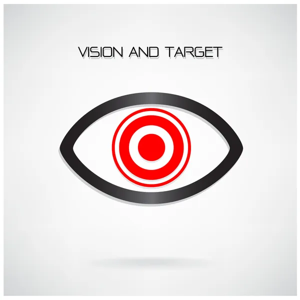 Vision et concept cible, symbole visuel, idée d'entreprise — Image vectorielle