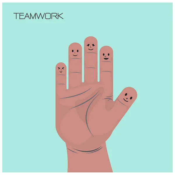 手話、チームワークの概念 — ストックベクタ