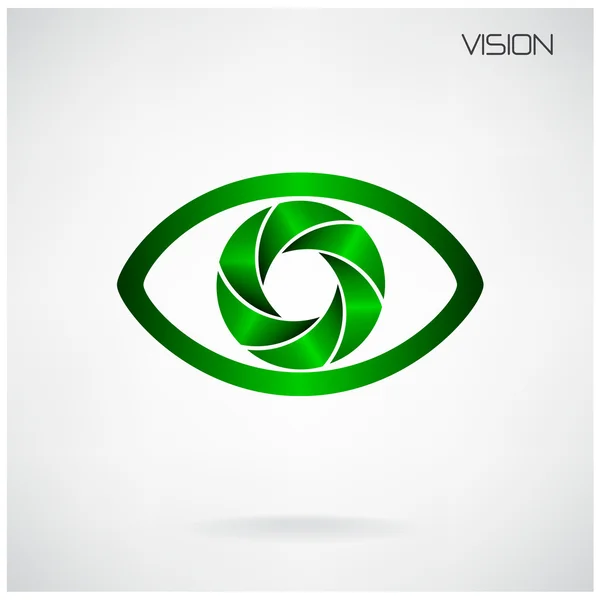Sinal de visão global, ícone de olho, símbolo de pesquisa — Vetor de Stock