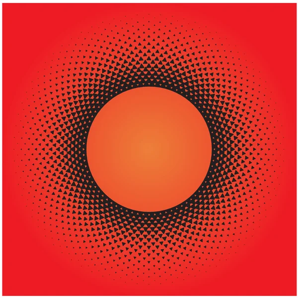 Fondo de medio tono abstracto, forma de círculo de medio tono — Archivo Imágenes Vectoriales