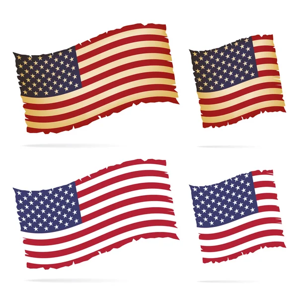 Egyesült kitűzött zászló — Stock Vector