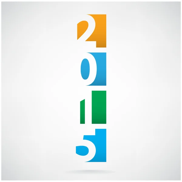 Creative happy new year 2015 text design. — Stock Vector