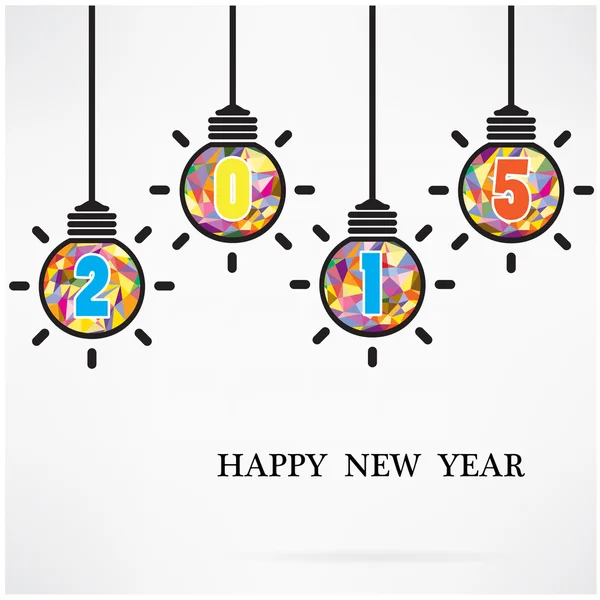 Creative happy new year 2015 text design — Stock Vector