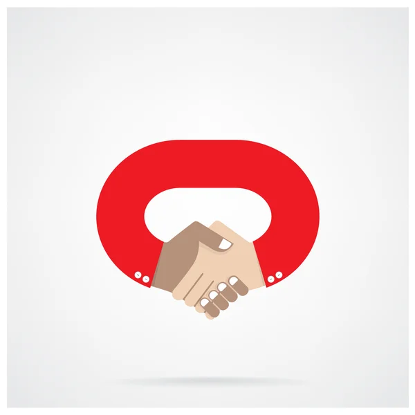 handshake abstract design symbol