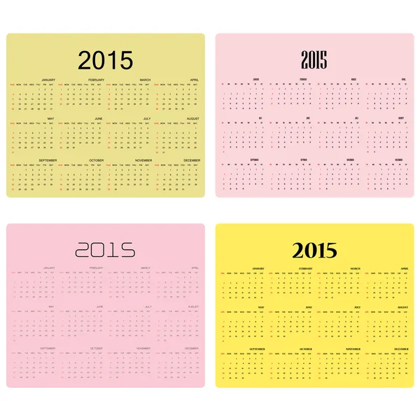 Calendário para 2015 em segundo plano —  Vetores de Stock