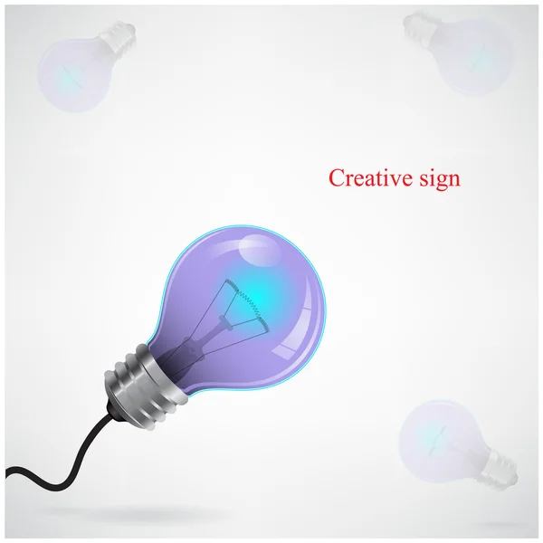 Lampadina creativa Idea concept background — Vettoriale Stock