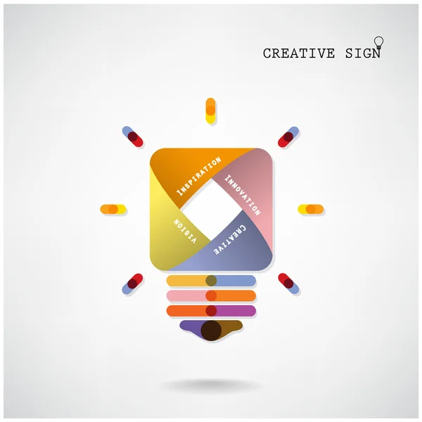 Creative light bulb Idea concept background — Stock Vector