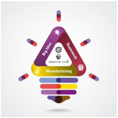 yaratıcı infographics ampul fikir kavramı arka plan