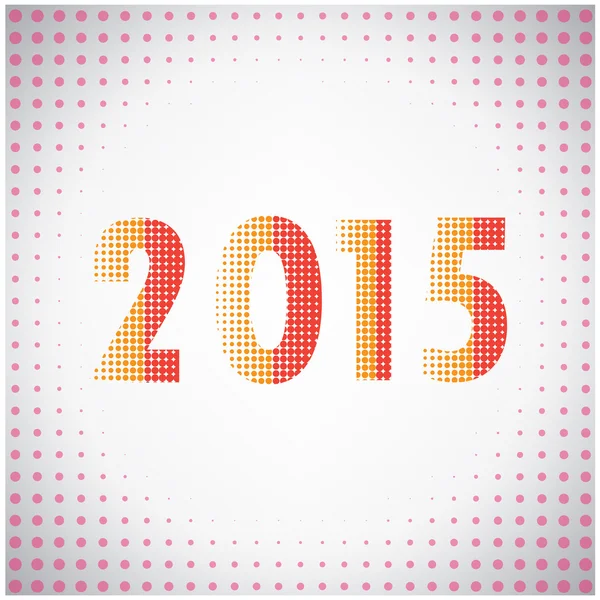Creativo felice anno nuovo 2015 text design — Vettoriale Stock