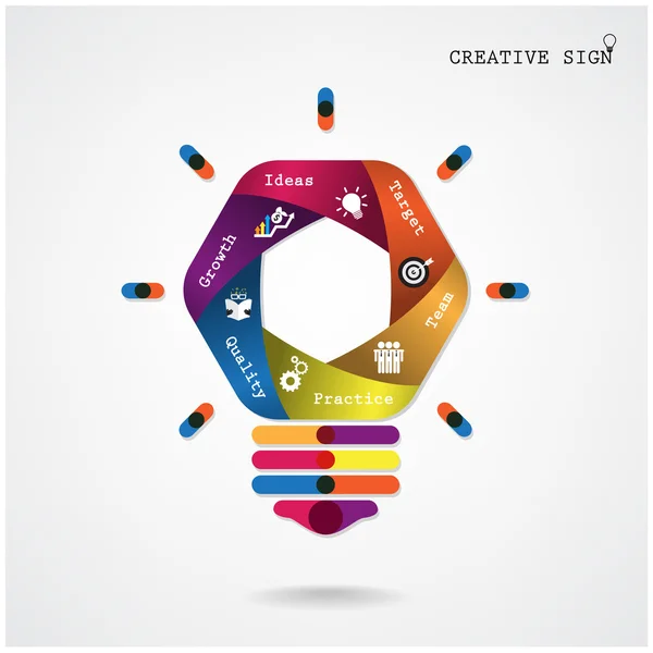 Creative light bulb Idea concept background — Stock Vector