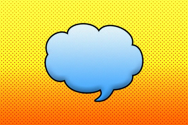 Speech Bubble Pop Art Style — Stock Photo, Image