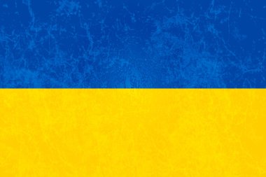 Grunge etkisi olan Ukrayna bayrağı